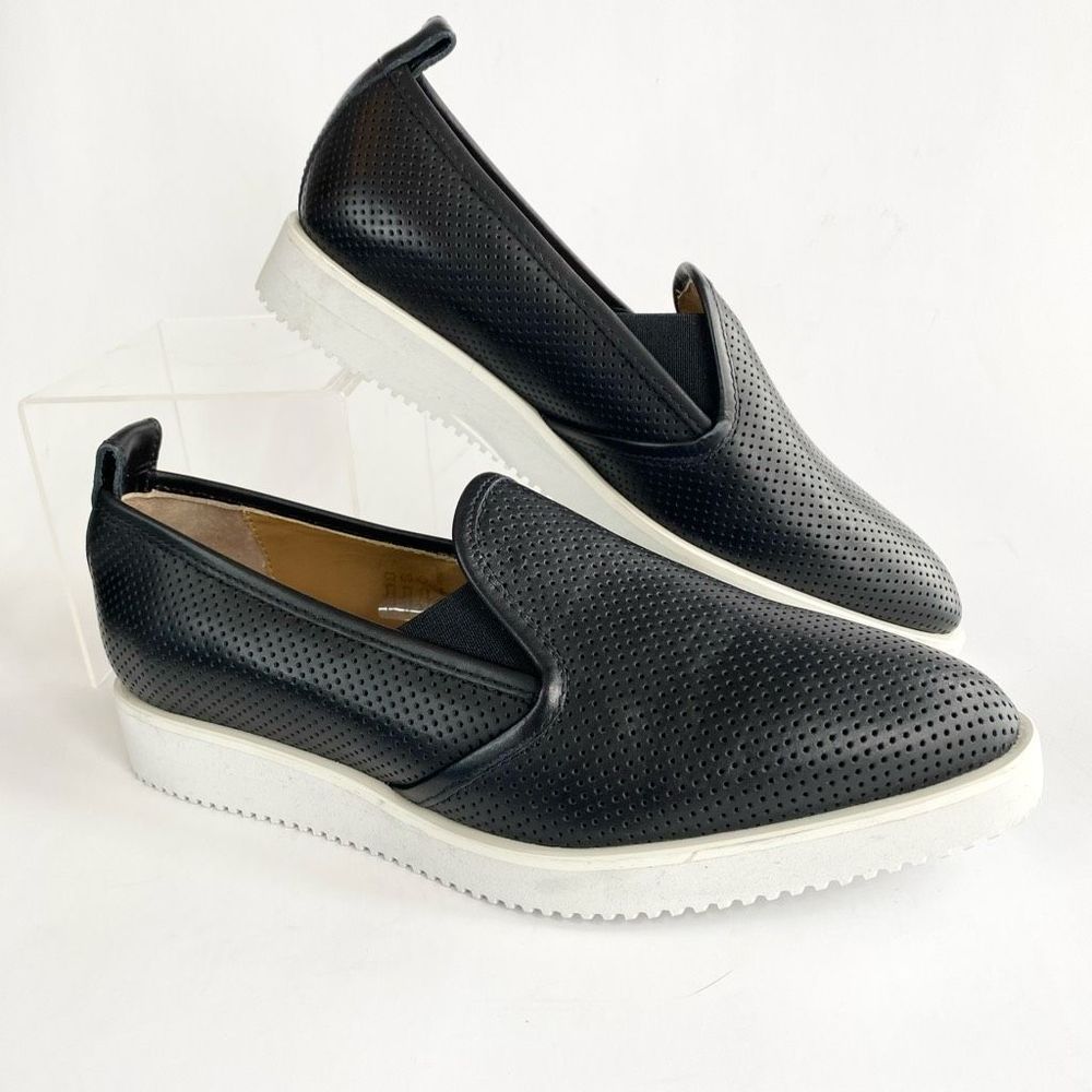 Everlane Perforated Street Shoe Black Leather Sneaker Loafer NWOT Womens 5.5